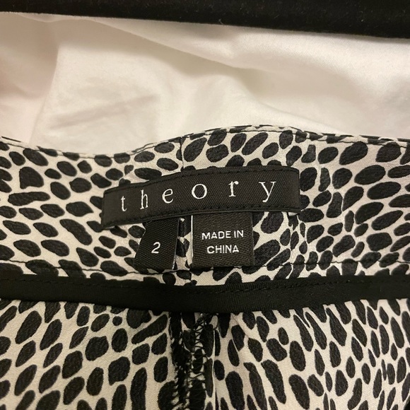 Theory black and white dress silk pants. Lightly used. - Picture 4 of 4